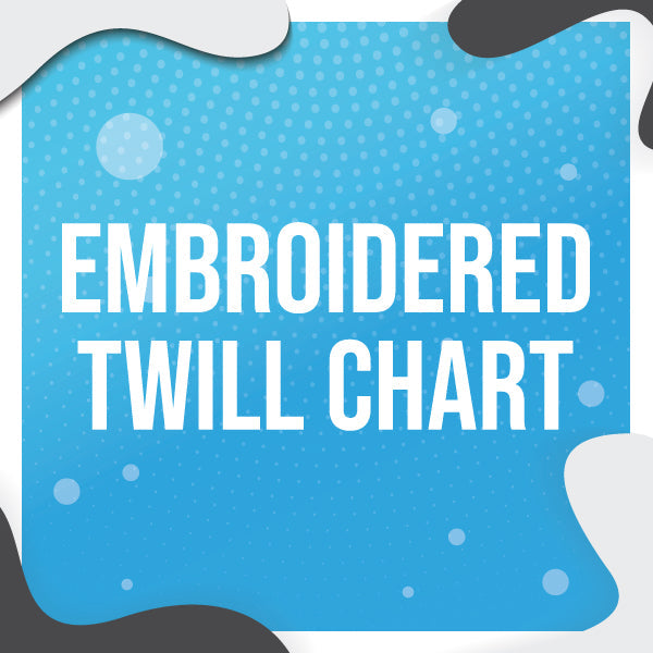 Embroidered Twill Chart