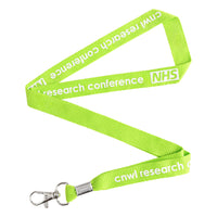 Example conference lanyard printed on flat polyester