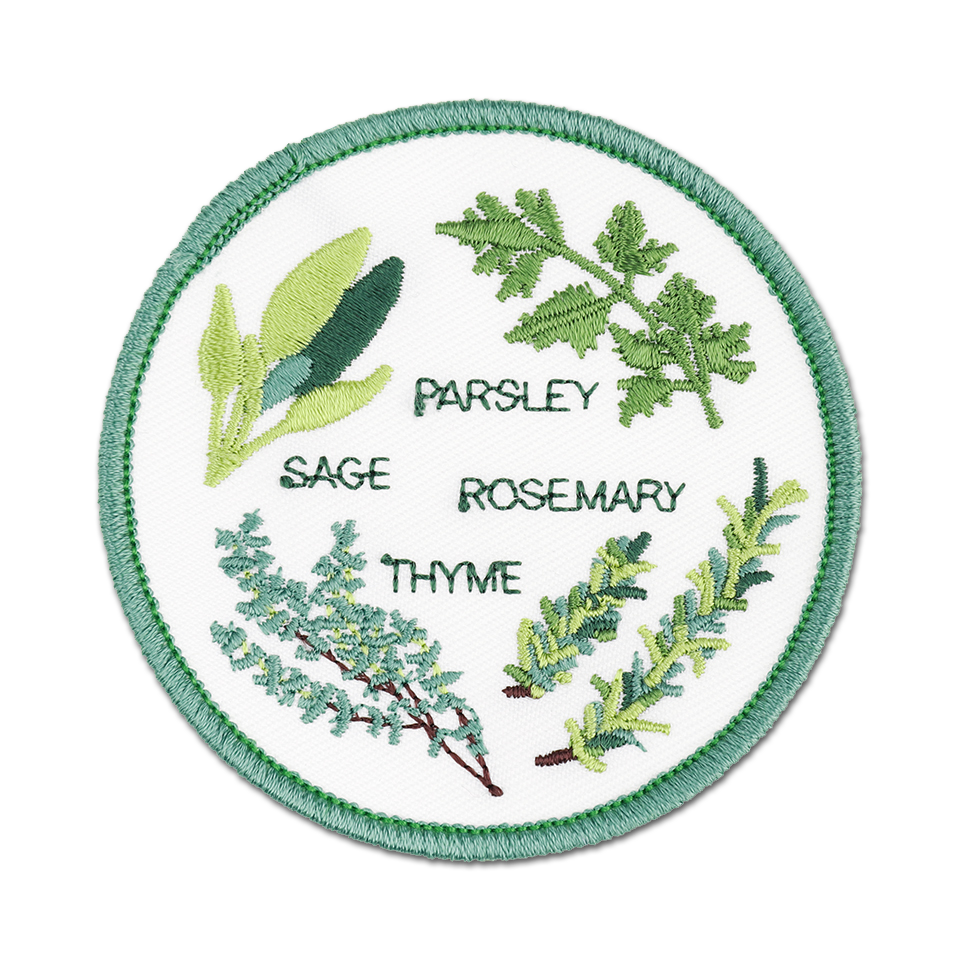 Custom embroidered patch, fully customisable border, colours, shape and backing
