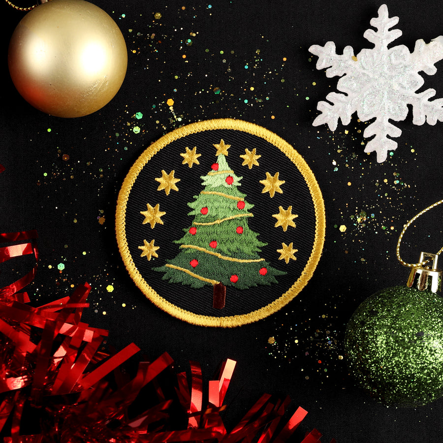 Embroidered Christmas Tree Patch