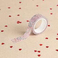 Valentines Love Hearts & XOXO Washi Tape, Pack of 2
