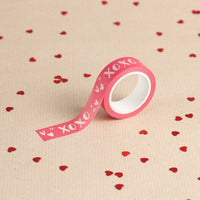 Valentines Love Hearts & XOXO Washi Tape, Pack of 2