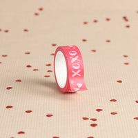 Valentines Love Hearts & XOXO Washi Tape, Pack of 2