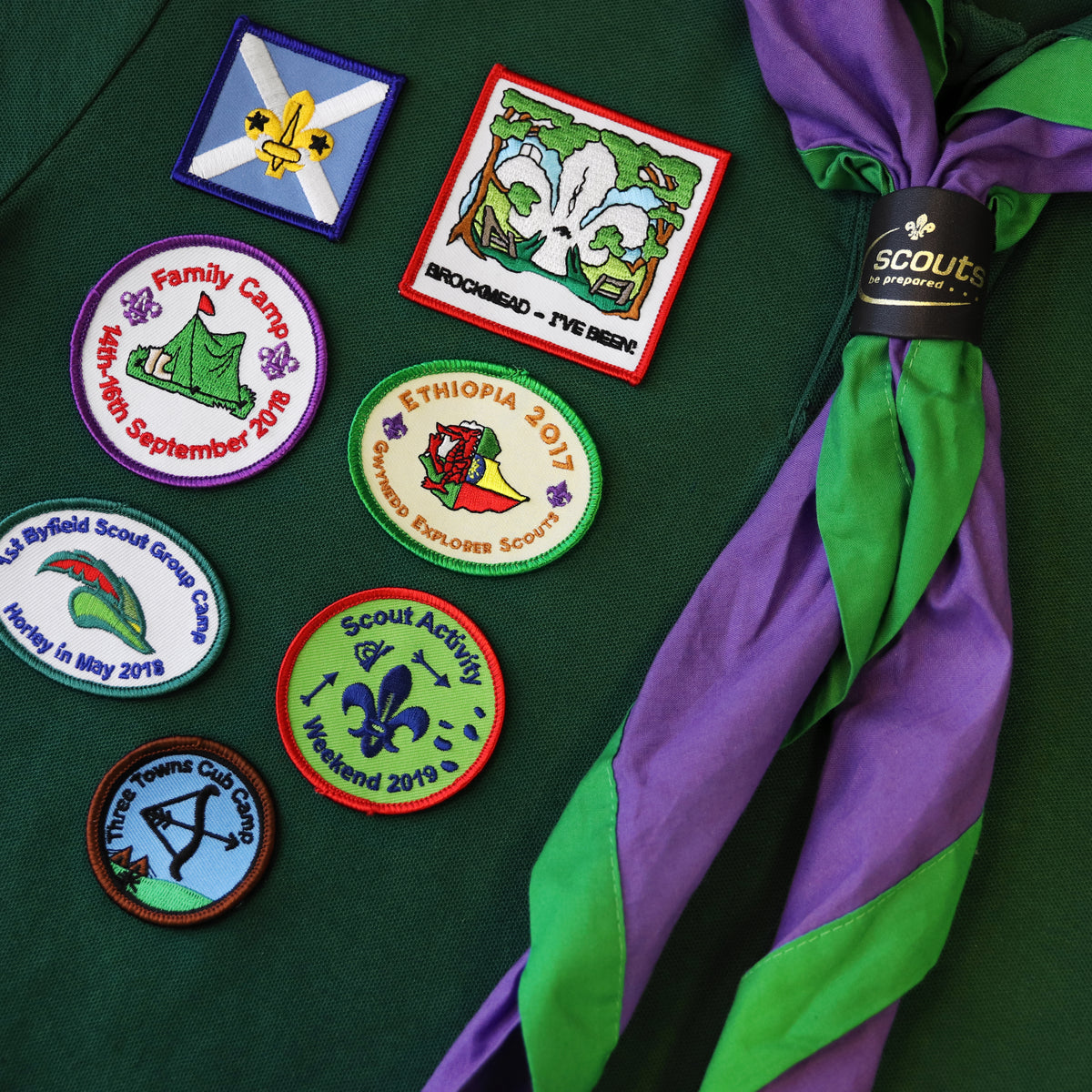Custom embroidered patch, fully customisable border, colours, shape and backing