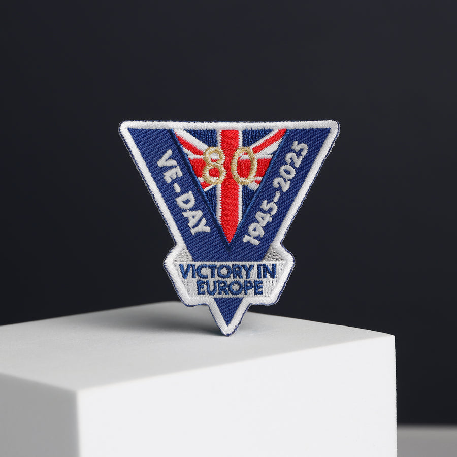 VE Day 80th Anniversary Embroidered Patch (1945–2025)