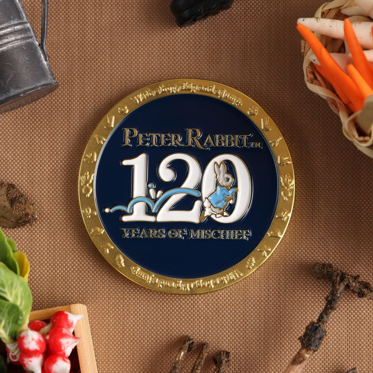 Peter Rabbit 120 years collector's coin made by Aspinline