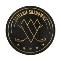 Black and metallic gold TPU patch