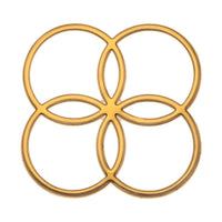 Circles metallic gold TPU patch