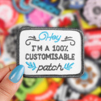 Custom embroidered patch made in the UK, single patch to your own design