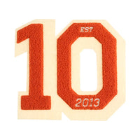 Number ten chenille patch