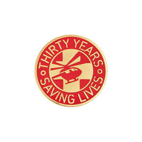 Thirty years saving lives hard enamel pin badge