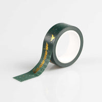 Custom washi tape, train gold foil