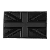Union Jack flag black textured TPU patch