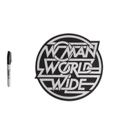 Woman embroidered back patch