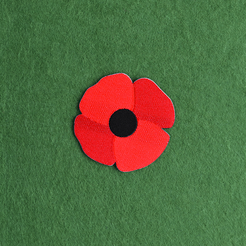 Remembrance Day Poppy Patch 40mm