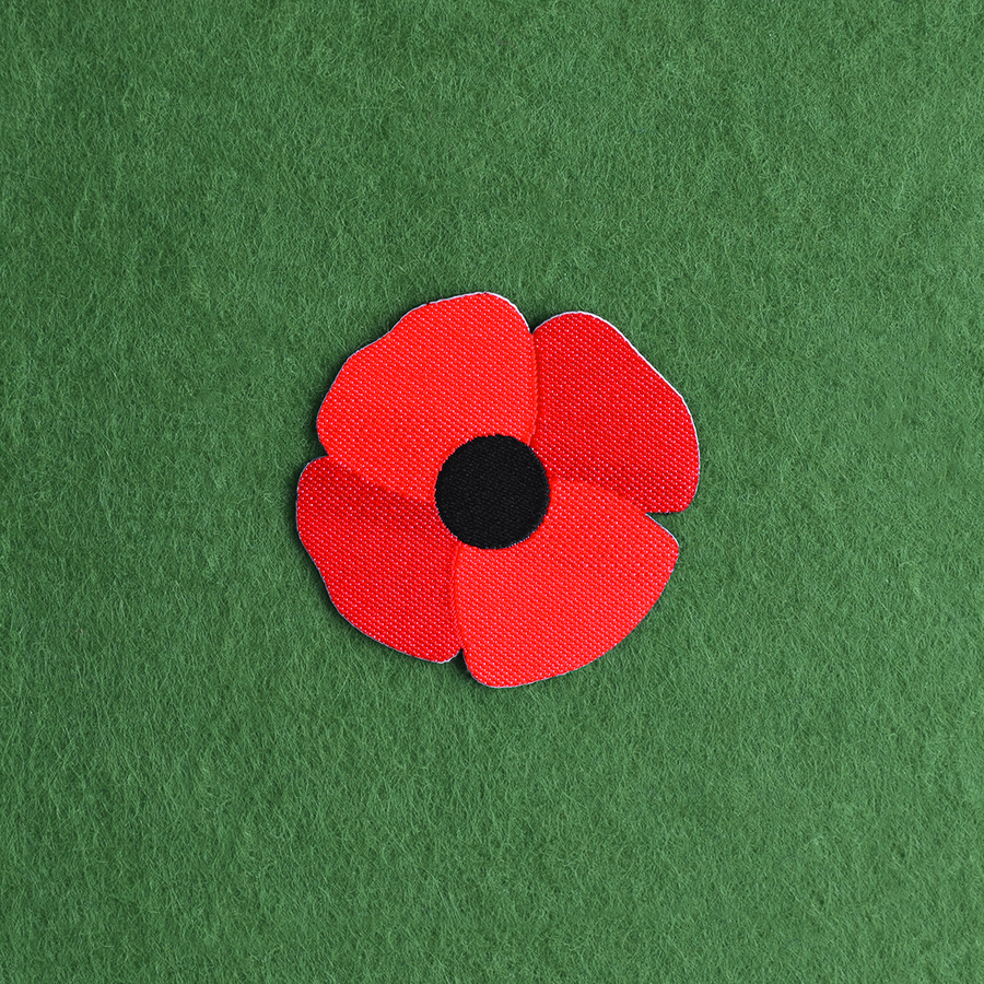 Remembrance Day Poppy Patch 40mm