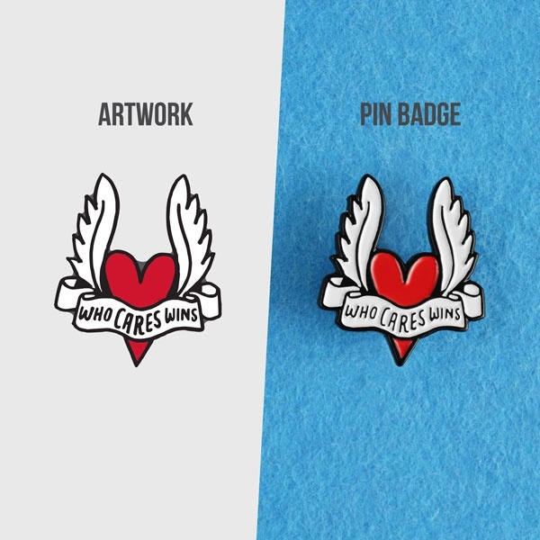 Artwork vs pin badge Artwork vs pin badge