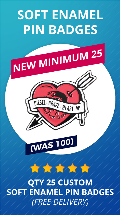 25 CUSTOM Soft Enamel Pin Badges 25 CUSTOM Soft Enamel Pin Badges