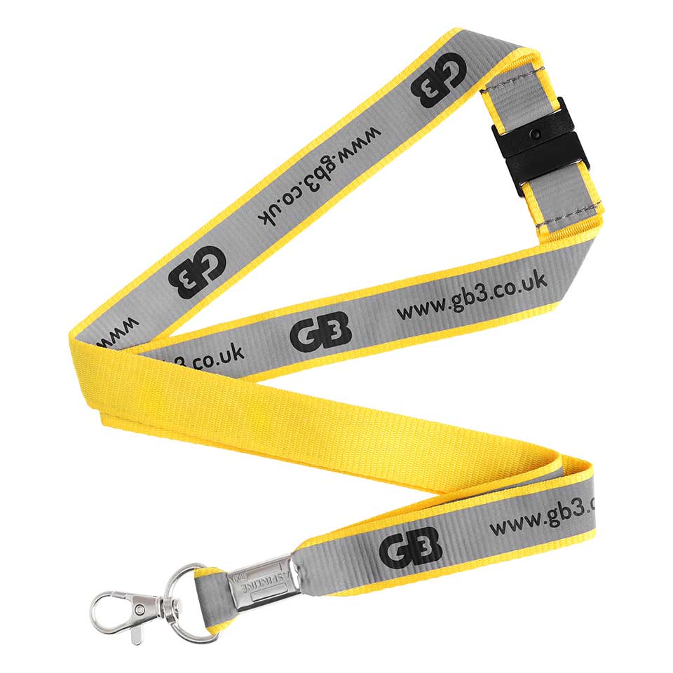 GB3 custom reflective lanyard by Aspinline