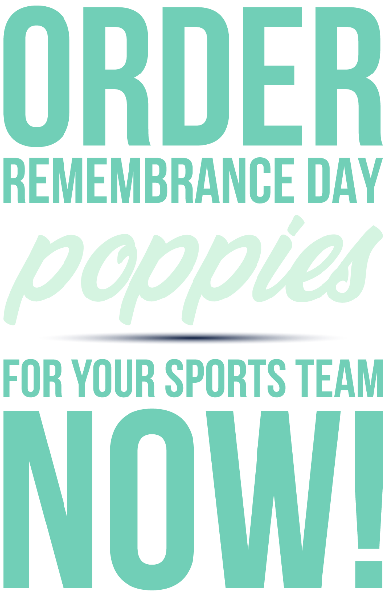 Order Remembrance Day Poppies for your sports team now!